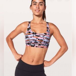 lululemon energy bra size 6 inversion multicolor
